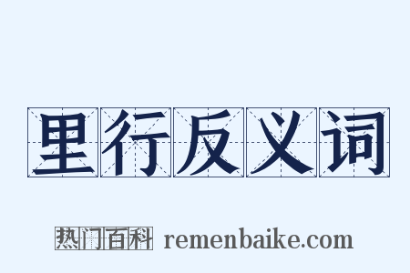 里行反义词是什么意思的图片